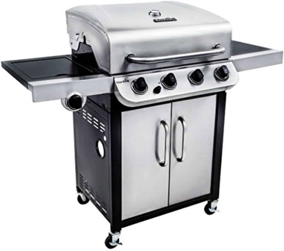 Convective Series 440S -- Barbecue à gaz à 4 brûleurs avec brûleur latéral, finition en acier inoxydable.
