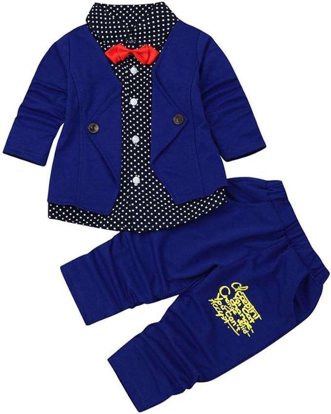 Bébés Garçons Gentleman Costumes Chemises + Pantalons Longs