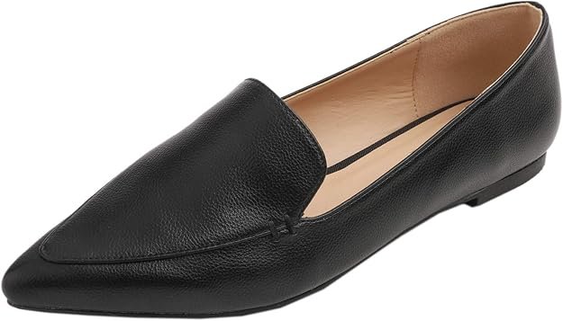 Loafer Flat Pointed Fashion Slip on Office Shoes,Mocassins pour Femmes à Pointes Plates à Enfiler à la Mode, Chaussures de Bureau de Conduite Confortables