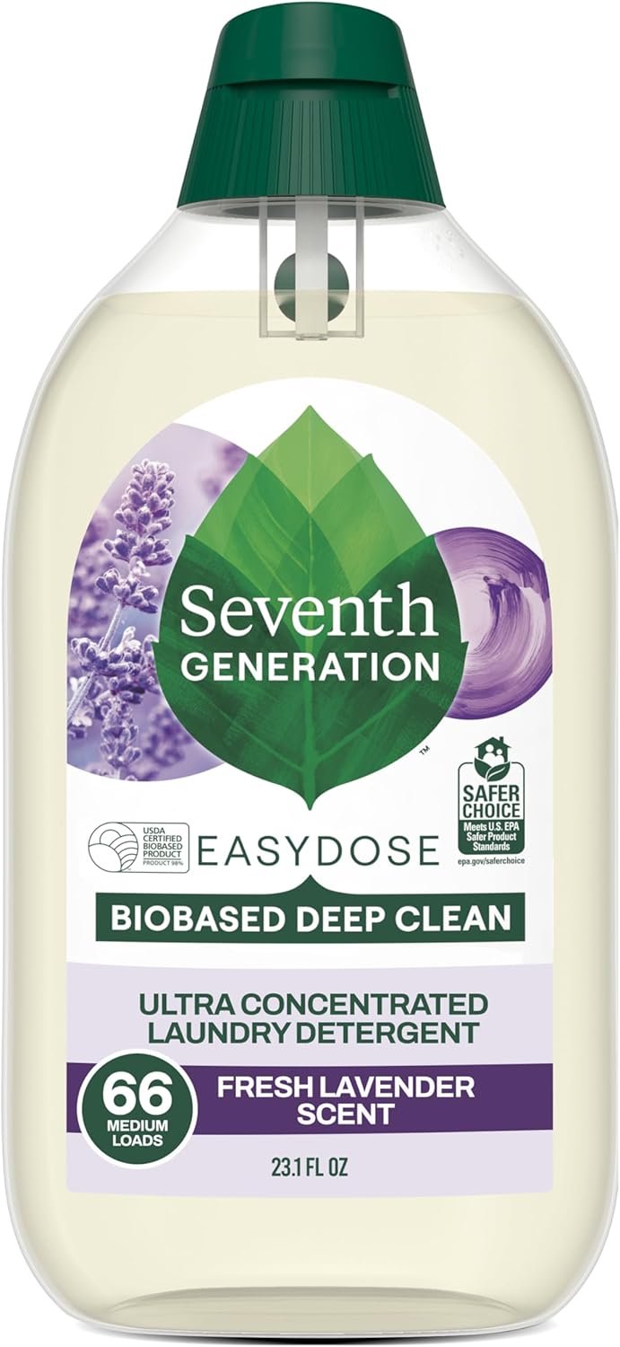 Détergent à linge à double dose de septième génération Détergent à lavande fraîche ultra concentrée 23 oz