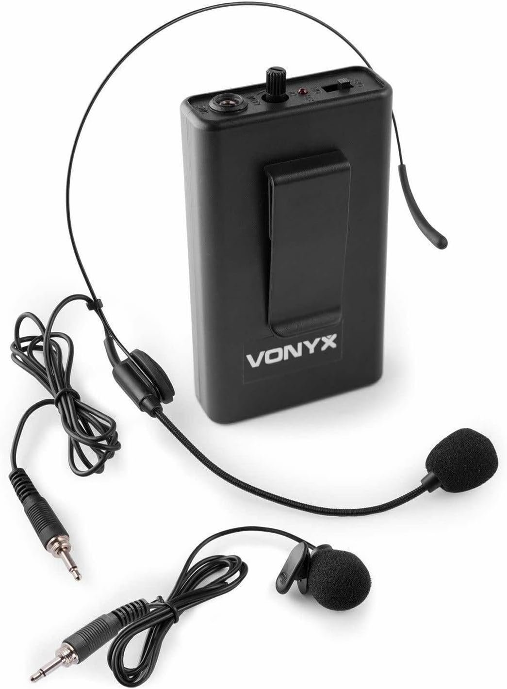 Ensemble de Microphones de Poche, Idéal pour des Présentations ou des leçons de Sport, Adapté Systèmes UHF, Micro Casque, Micro-Cravate
