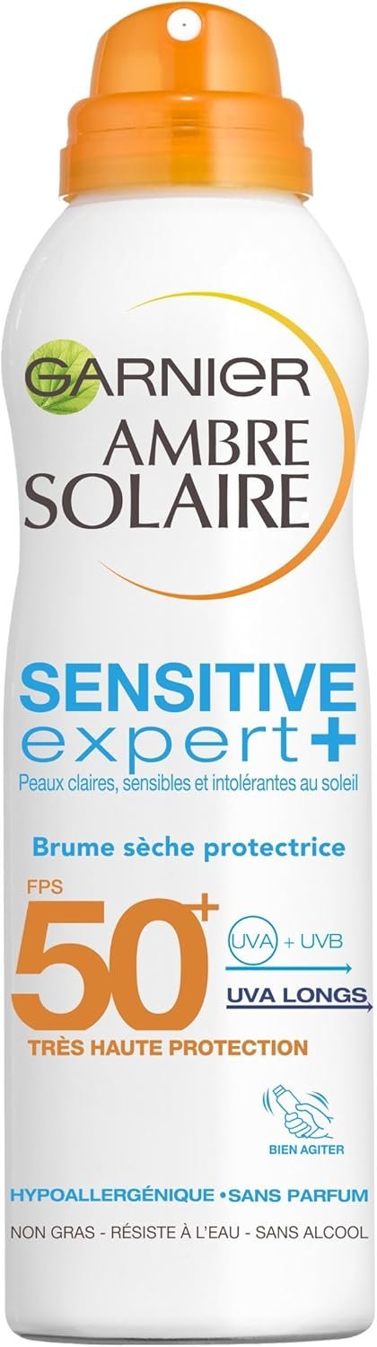 Ambre Solaire Sensitive Expert+ Brume Sèche Protectrice FPS 50+ 200 ml