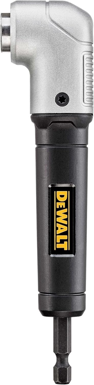 DEWALT Impact Ready 1.5 in Right Angle Drill Attachment, Magnetic Compact Ergonomic 90 Degree Drill Adapter (DWARA120)
