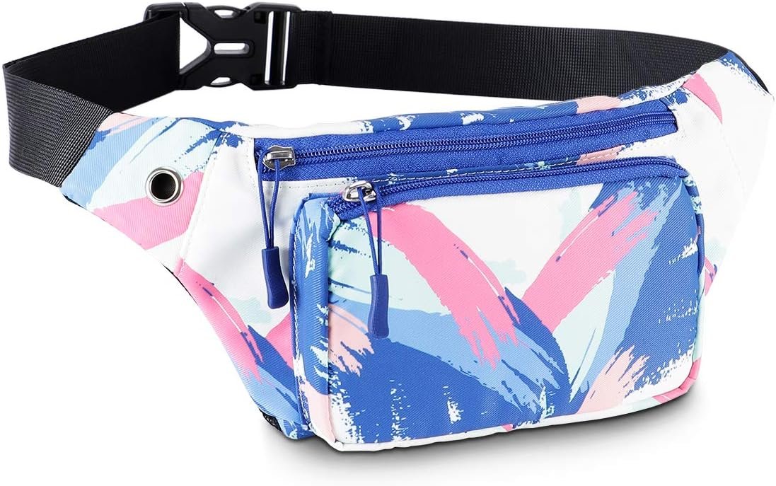 Sac Banane Sport de Voyage Unisexe Léger Multicolore avec Ceinture Réglable