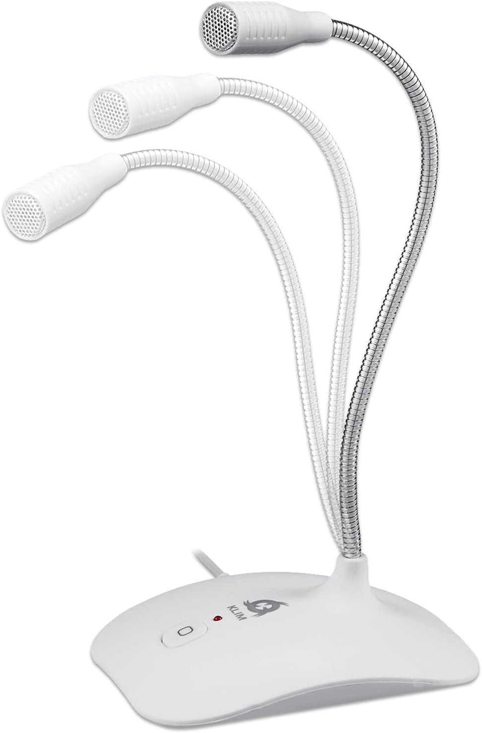 Microphone USB PC et Mac - Nouveauté 2023 - Compatible avec Tout Ordinateur - Micro de Bureau Professionnel - Audio Haute Définition - Blanc | Filtre Audio Breveté, Plug And Play, Capuchon Anti-Pop Inclus, Tige Ajustable - Blanc