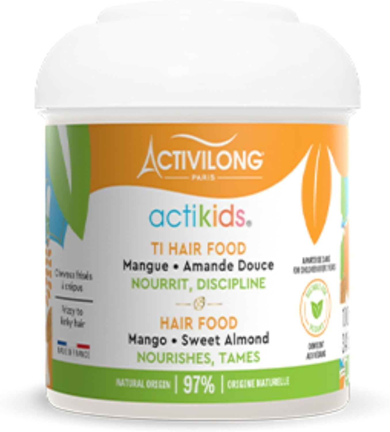 Sans Rinçage - Cheveux Bouclés À Crépus - Dès 3 ans - Nourrit Et Discipline - Ingrédients Naturels - Vegan - Parfum Hypoallergénique - Made In France - 100ml