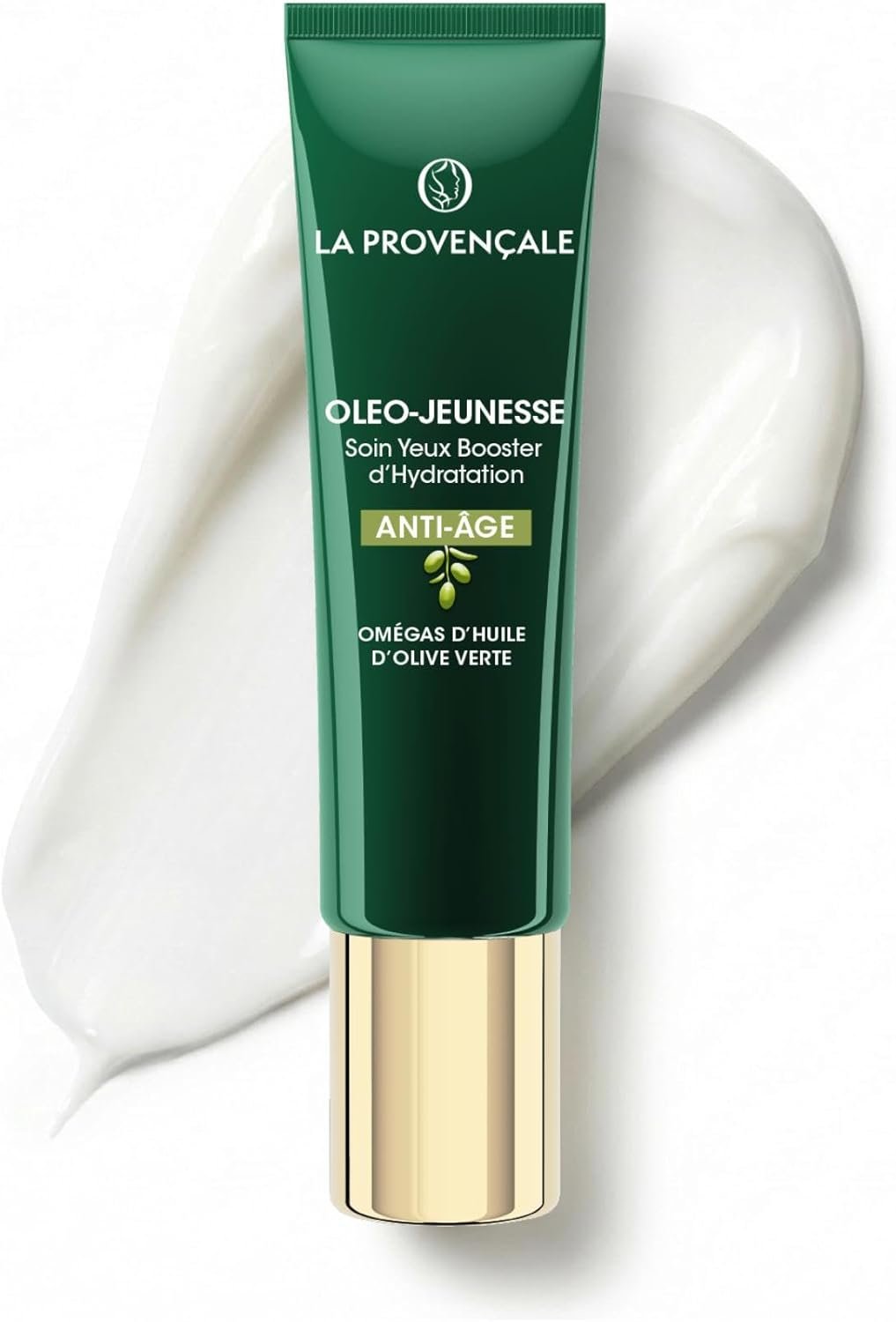 Soin Yeux Booster d'Hydratation Anti-âge - Poches et Cernes - Omégas d'huile d'Olive verte - Efficacité Prouvée - 15 ml