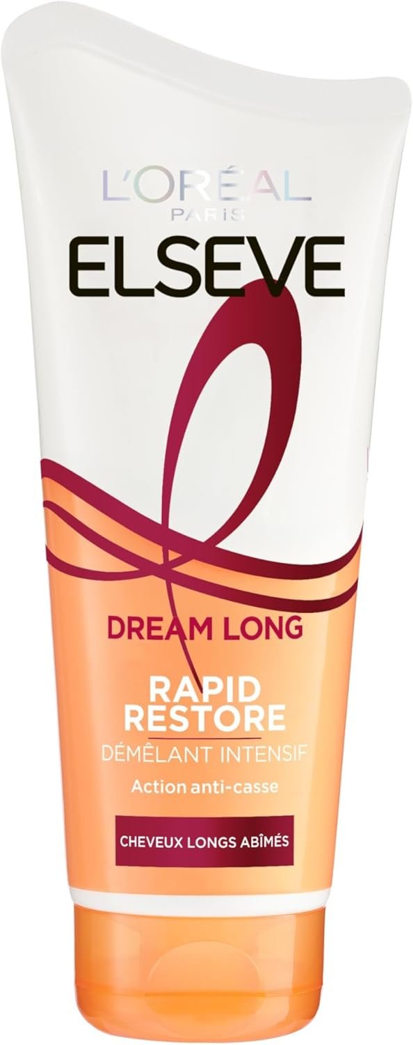 Shampooing Intensif Rapid Restore - Cheveux Longs - Action Soin Anti-Casse - Acidé Aminé et Huile de Ricin - Elseve Dream Long - 180 ml