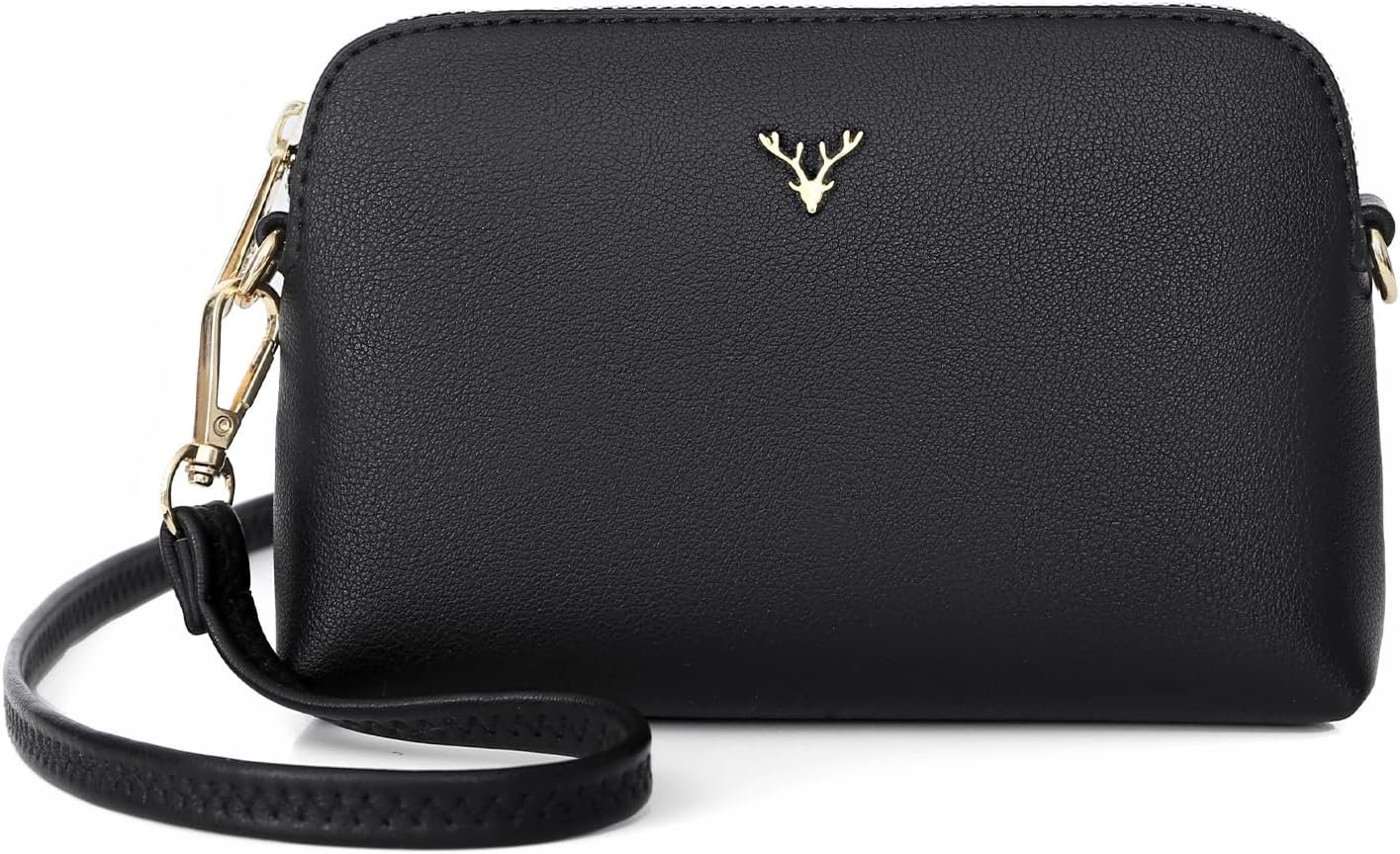 Petit Sac à Bandoulière pour Femmes/Filles, Sac à Main en Cuir PU Besace Sacoche avec Sangle Réglable & Dragonne, Pochette Dame Élégante pour Travail Voyage Shopping