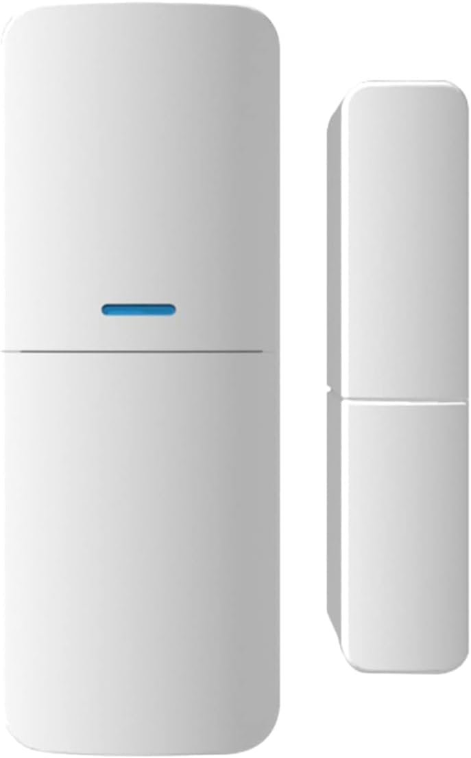 Capteur Porte et Fenêtre pour Alarme AGSHOME Détecteur d’ouverture magnétique, pile 23A 12 V incluse, pose adhésive simple, protection des portes et fenêtres