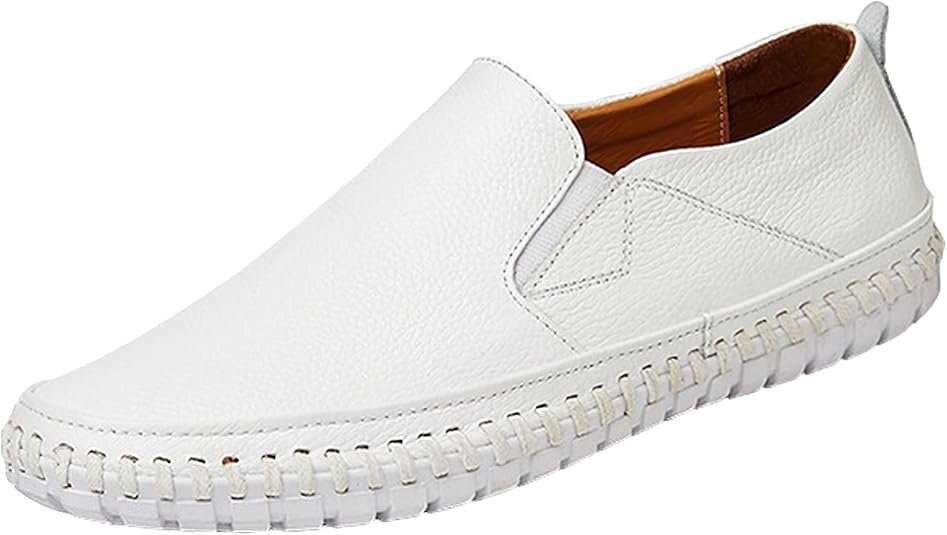 Mocassin Homme Décontracté Plat Cuir à Enfiler