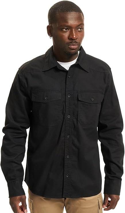 Chemise À Carreaux Homme Chemise en Flanelle Noir/Anthracite Regular/Coupe Standard