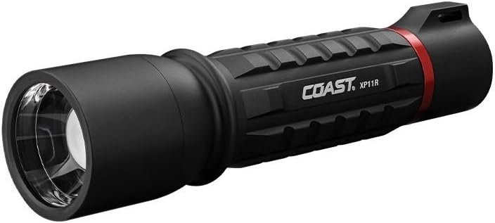 Coast XP11R 2600 Lumen USB-C Lampe de poche rechargeable avec Slide Focus® et Pure Beam® Focusing Optique, 4 modes de lumière
