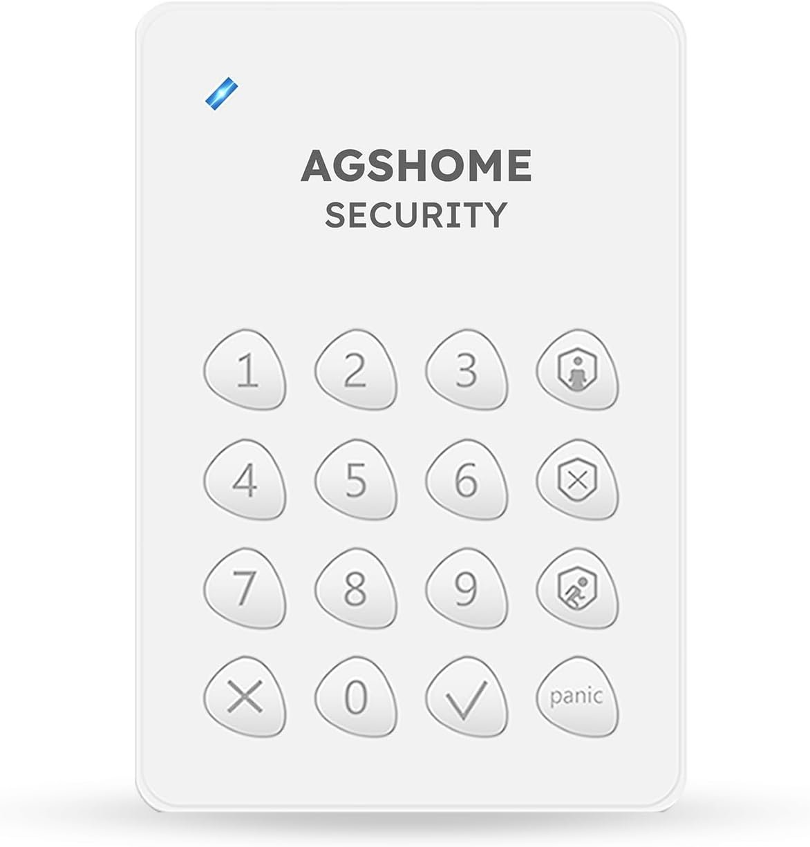 Clavier d’Alarme sans Fil avec 3 Piles AAA Compatible uniquement avec le système AGSHOME, armement et désarmement par code, alimentation sans branchement secteur