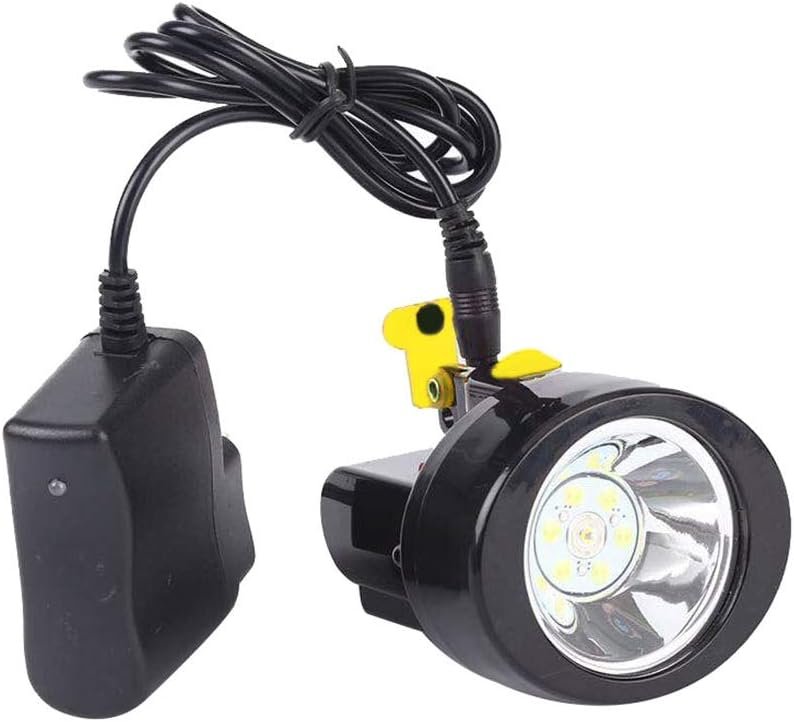 Lampe de bouchon d'exploitation minière LED rechargeable 1 + 6 Source de lumière, lumière blanche lumière charbon Miner phare pour chapeau dur, lumière minière souterraine imperméable, lampe de casque de sécurité de haute luminosité pour le travai