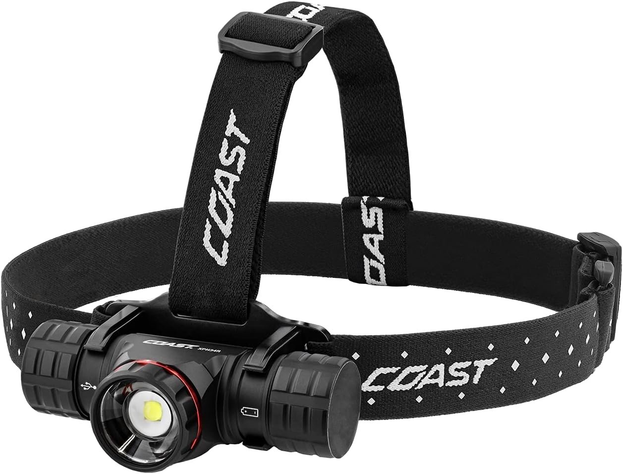 Coast® XPH34R 2700 Lumen USB-C rechargeable-double lampe frontale LED avec PURE Beam® Twist FocusTM et base magnétique