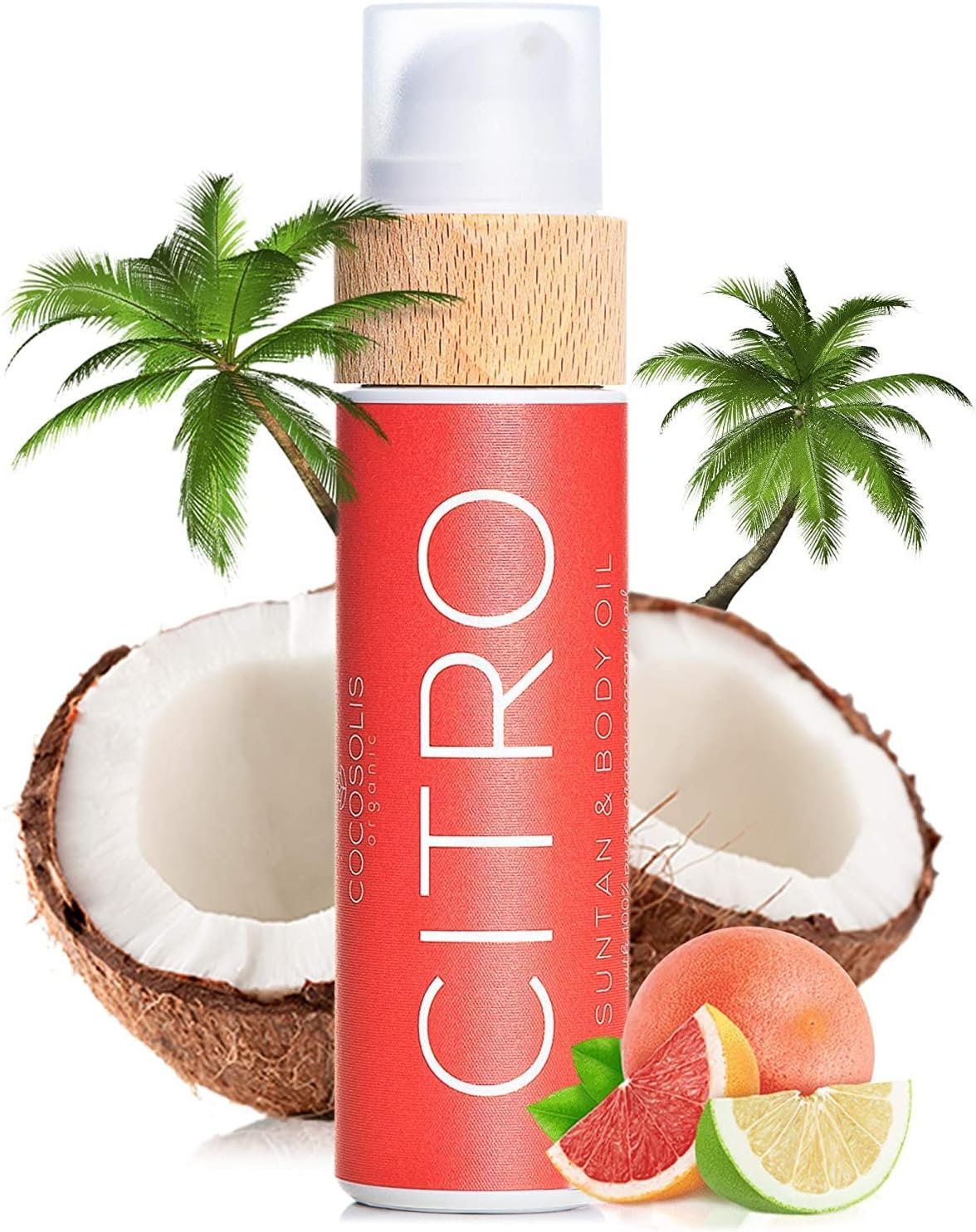 Citro - Huile bronzante, huile Bio pour un bronzage naturel - Crème pour un bronzage chocolat - Six huiles naturelles pour une peau éclatante, parfum naturel d'agrumes - 110 ml