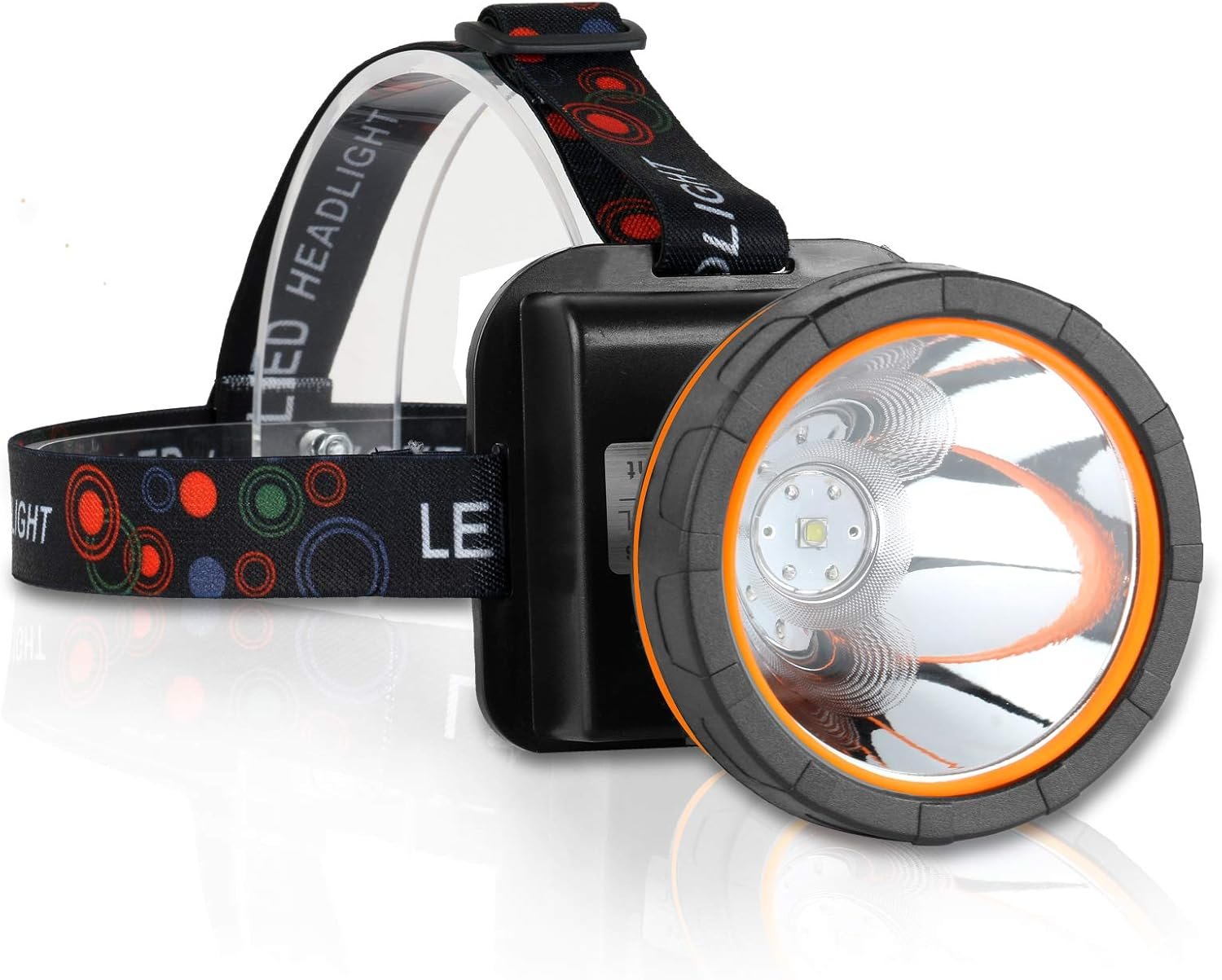 Lumière de chasse de coon, lampe frontale LED super lumineuse avec 2 modes de lumière, phare imperméable et rechargeable, torche de mineur d'or réglable pour la chasse, la pêche, la randonnée, le camping, l'aventure en plein air