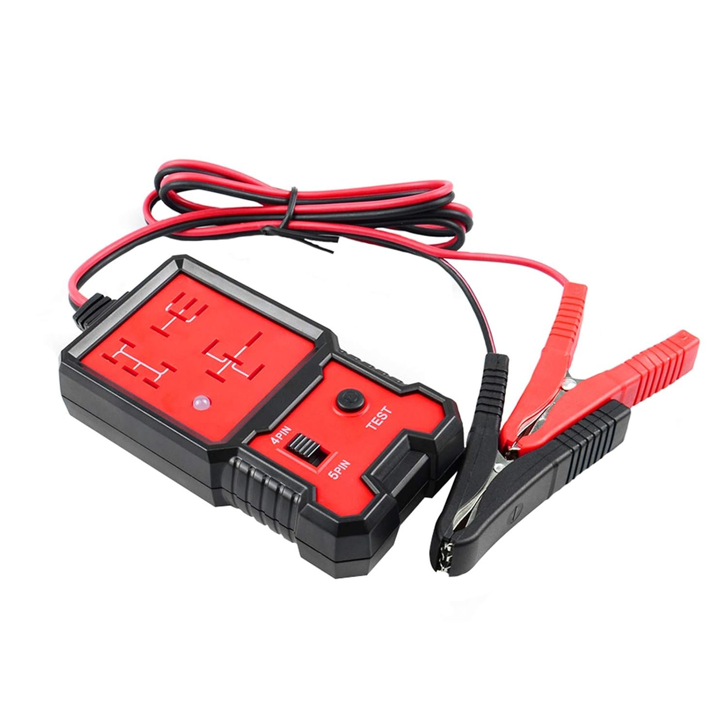 Testeur de Relais Automobile 12 V Testeur de Relais Voiture Analyseur de Relais électronique de Voiture Outil de Diagnostic avec Pinces Crocodiles pour la Réparation Automatique