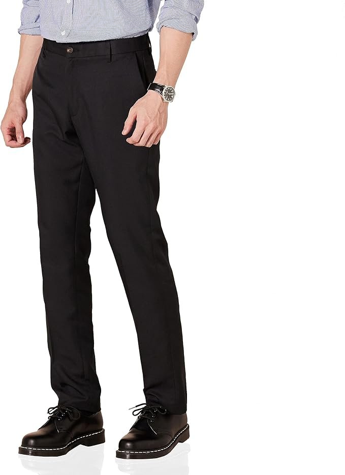 Homme Pantalon de Costume Coupe Slim sans Pinces