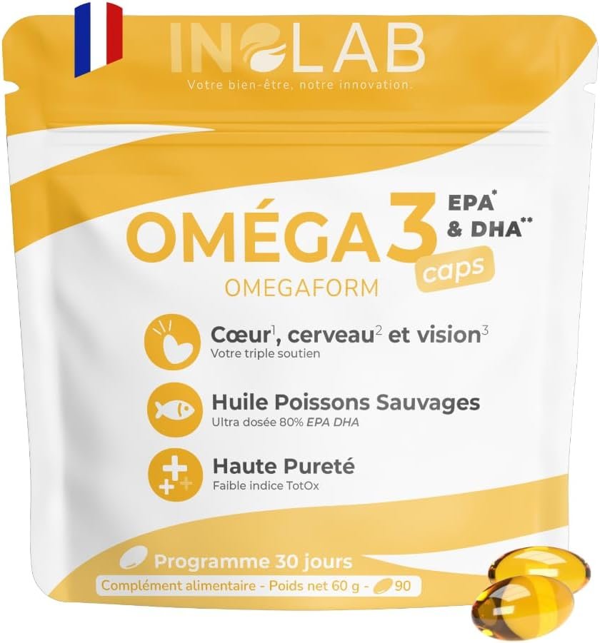 huile de poisson Premium 80% Omega 3 DHA EPA Epax |Totox bas Fish oil Sauvage ultra concentrée Omega3 | Cœur Cerveau Vision | Pour vos Oméga 3, la qualité prime