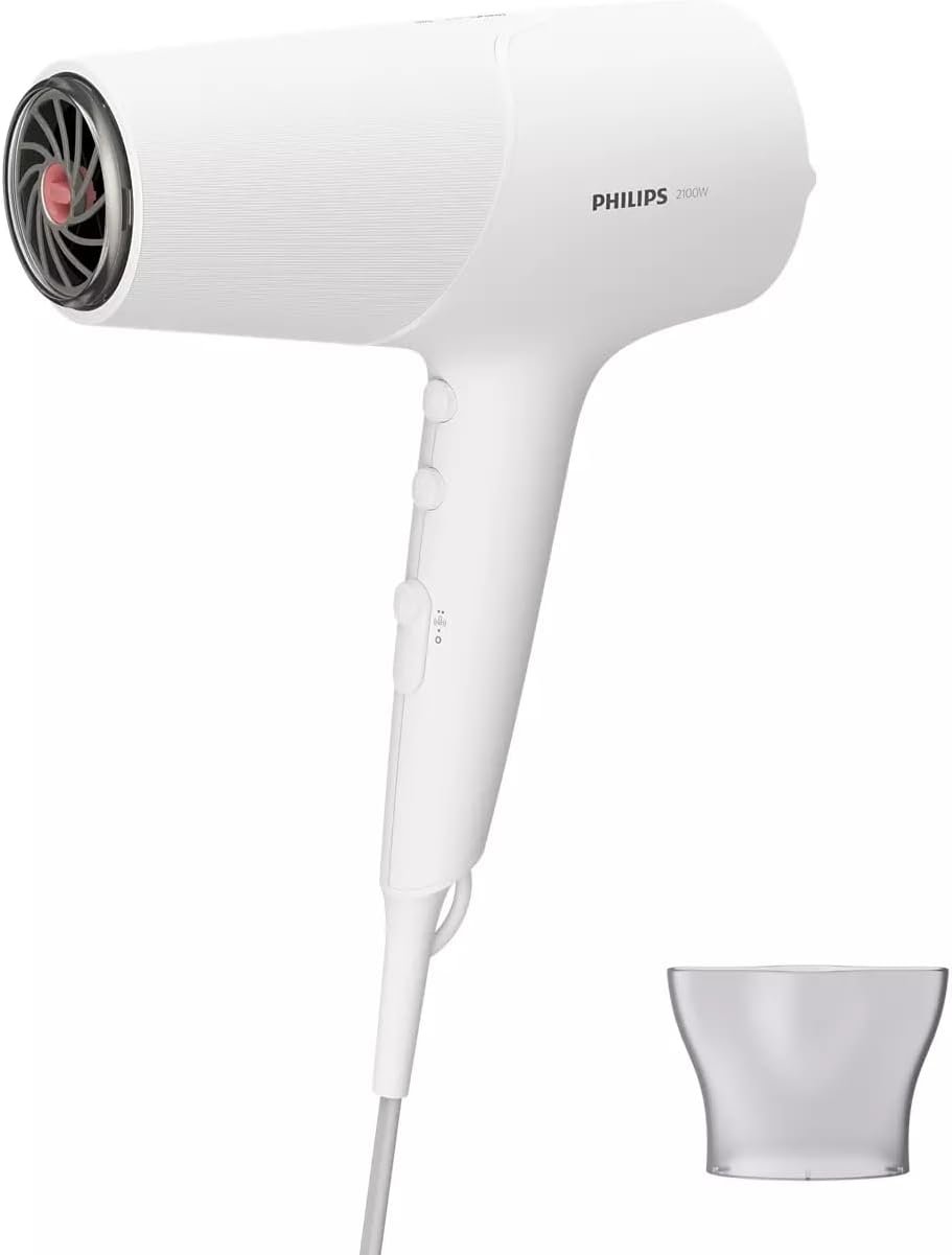 Philips Seche-cheveux Serie 5000 avec Technologie de Protection des Cheveux ThermoShield, 3 Réglages de Température 2 Vitesses, 2100 W (modèle BHD500/00)