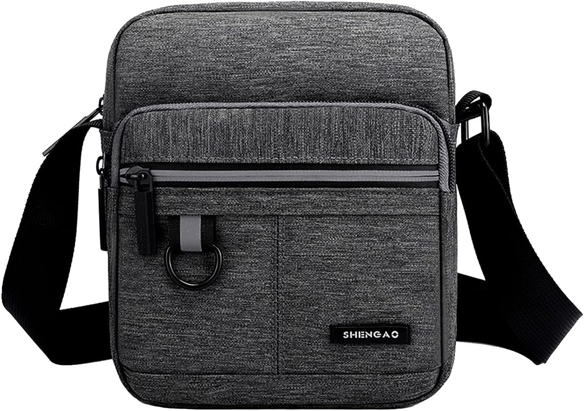 Sacs Bandoulière Garçon Imperméable Canvas Sacoche Sac Porté épaule Avec Bande Réfléchissante de Sécurité pour Le Travail Loisirs Vacances