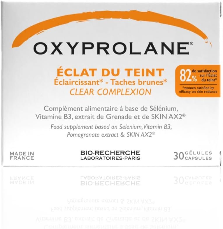 Oxyprolane® Eclat du Teint • Complément Alimentaire Teint & Taches brunes • Cure 1 mois / 30 gélules (1/j)
