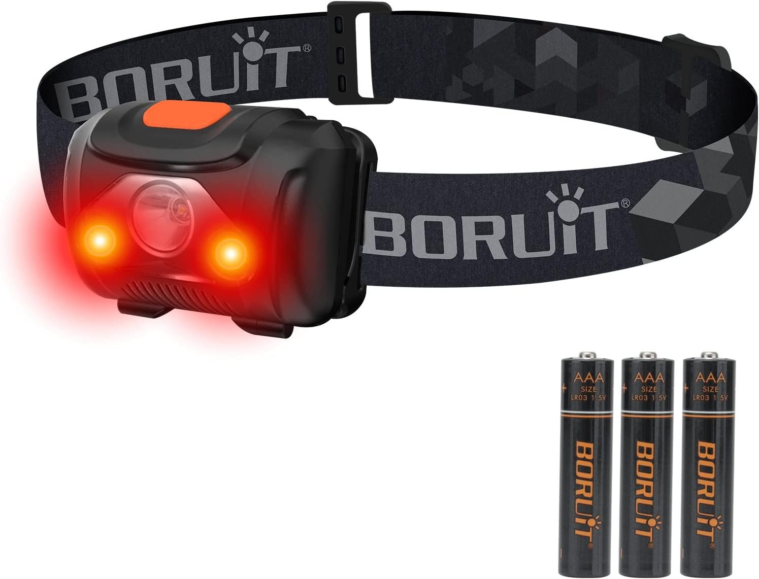Lampe Frontale LED Super Bright Lampes Frontales Rouge et Blanche 3 Piles AAA Lnclus 4 Modes Lampe Torche Pour Lecture Adulte Camping Cyclisme Courir Randonnée Pêche Phare Gear
