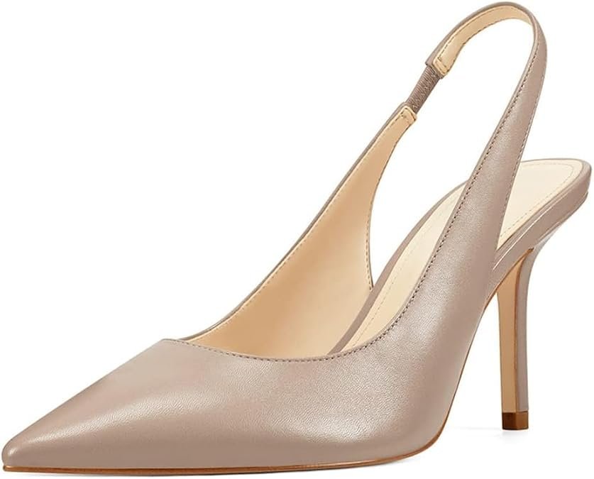 Femmes Slingback Talons hauts pointus à l’orteil Slip sur les chaussures de robe | Orteil fermé, Talons de stiletto,Escarpins pour femmes,Dressy Décontracté, Fête,Mariage,Bal,Shoes de travail, Sortir
