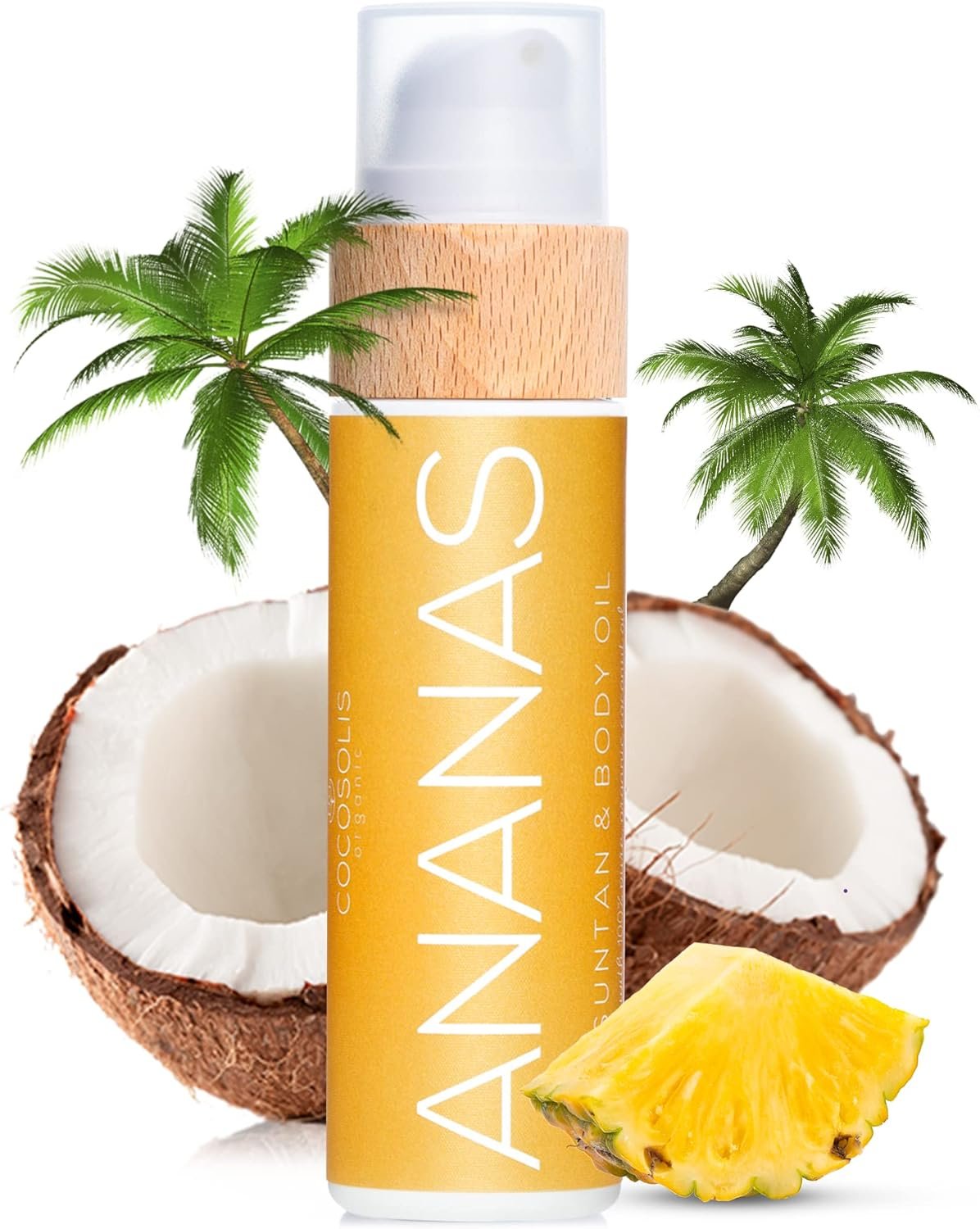 ANANAS Accélérateur de bronzage - huile de bronzage bio à la vitamine E et au parfum d'ananas pour un bronzage rapide, intensif et riche en chocolat - sublimateur de bronzage 110 ml