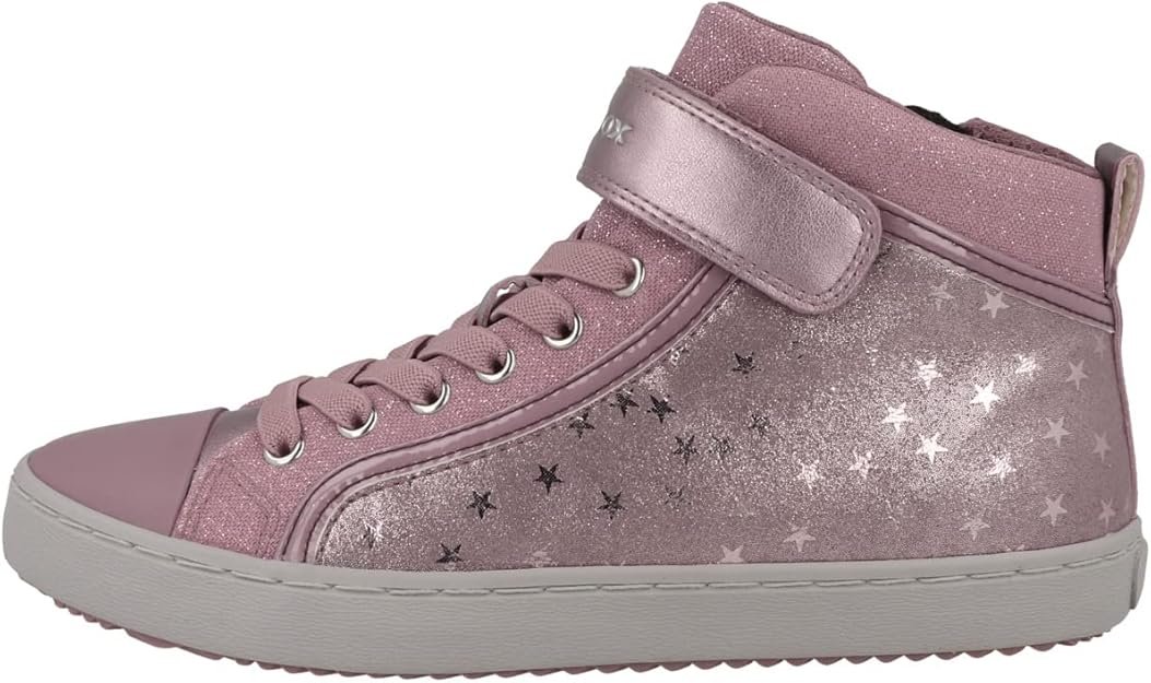 Basket Sneakers Fille en Cuir et semelle Caoutchouc
