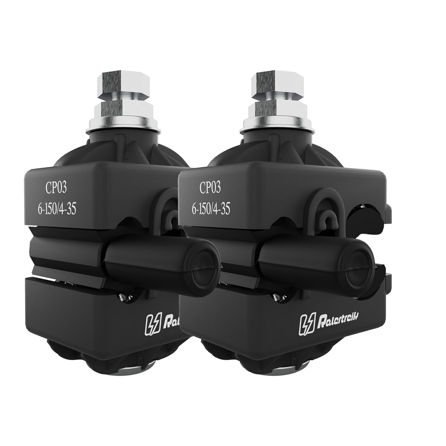 Lot de 2 connecteurs edf de perçage electrique aérien d'isolation pour câbles avec courant, entrée 6/150,mm2 et sortie 4/35mm2