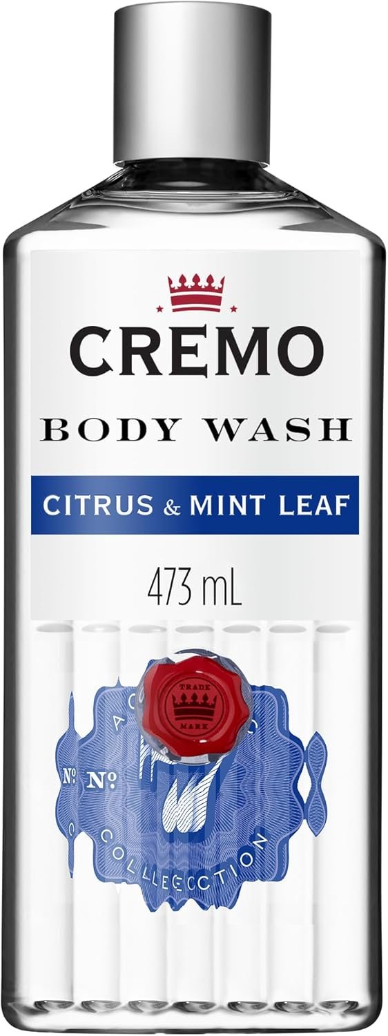 CREMO COOLING GEL DOUCHE - AGRUMES & FEUILLES DE MENTHE - ÉNERGISANT & RAFRAÎCHISSANT- 473ml Gel douche pour homme pour le soin de la peau