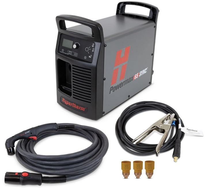 Hypertherm Powermax 65 SYNC Plasma Cutter w/ 25 ft. 75 Degree Handheld Torch 083343