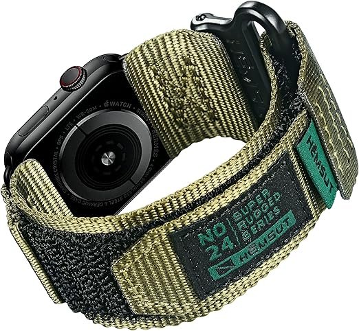 bracelet Apple Watch, bracelet de sport en nylon robuste avec design de boucle tissée, bracelet de remplacement robuste pour série 7/6/5/4/3/2/1/SE hommes femmes