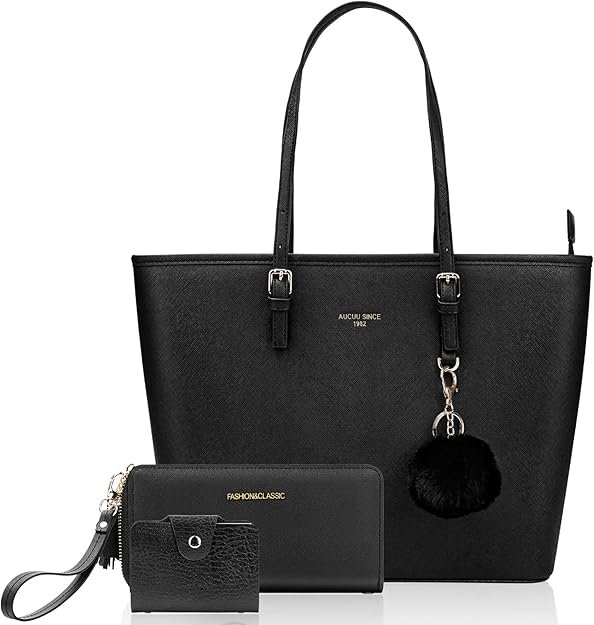 Sac à Main Femme, Cabas Fourre-Tout Cuir PU Rigide, Sac à Main Shopping Femme Grand Format, Shopper Porté Epaule Bandoulière Grande Capacité A4