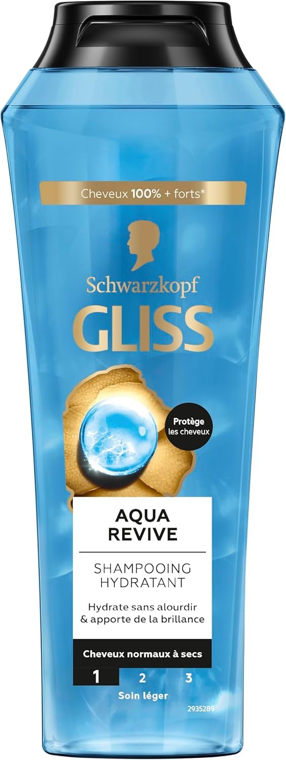 Shampoing Aqua Revive - Hair Repair - Hydrate Sans Alourdir - Cheveux Normaux à Secs - Complexe Hyaluron & Algue Marine - 90% d'Ingrédients d'Origine Naturelle - 250ml