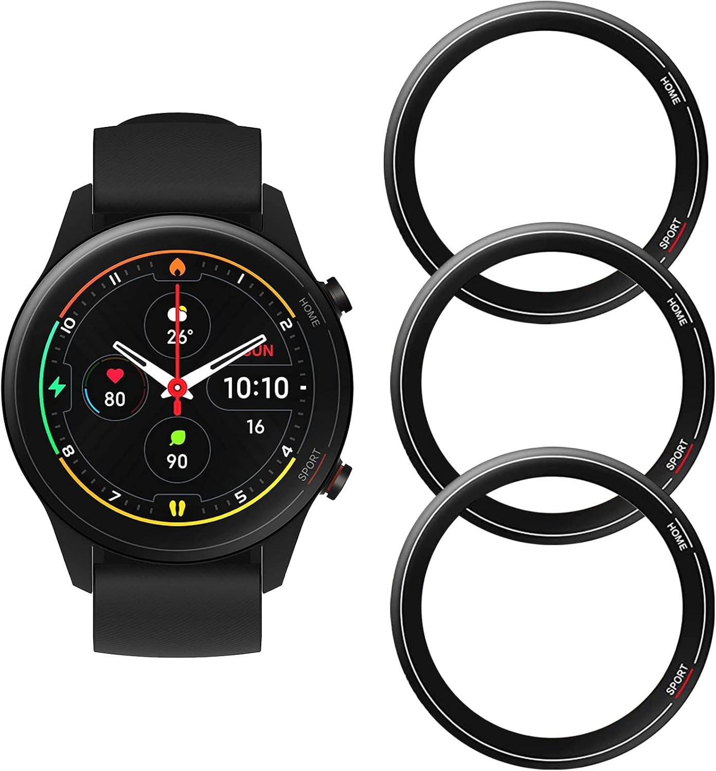 3 Pièces Protection D'écran pour Xiaomi Mi Watch, bords incurvés 3D, Couverture complète, Anti-rayures, HD Protection d'écran souple compatibles avec Xiaomi Mi Watch