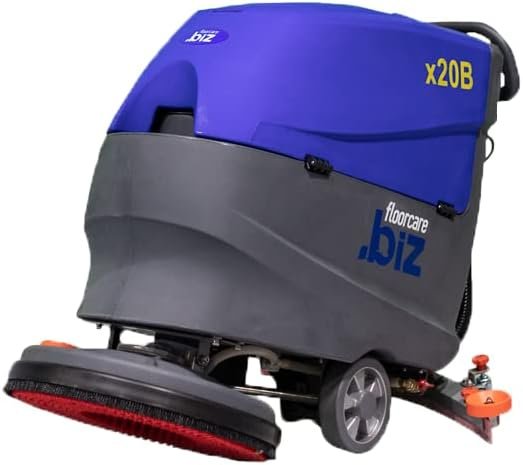 USA-CLEAN Commercial Auto Floor Scrubber Machine - Walk-Behind, Battery-Powered - 20" Cleaning Path, 16-Gallon Tank - High Performance, Easy Operation - All Parts Included (x20B)