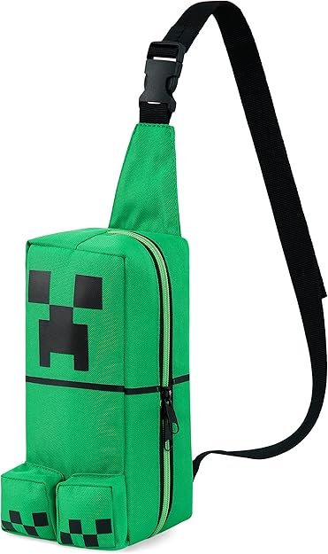 Sac Bandouliere pour Garcon Ado, Sac Poitrine avec Sangle Réglable pour Voyage, Argent et Téléphone, Idee Cadeau Gaming Accessoire