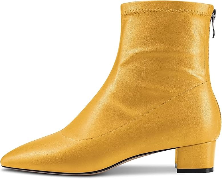 Bottines 3.5 CM Heels Slip-on Classique Dress Fermeture à Glissière Chaussures