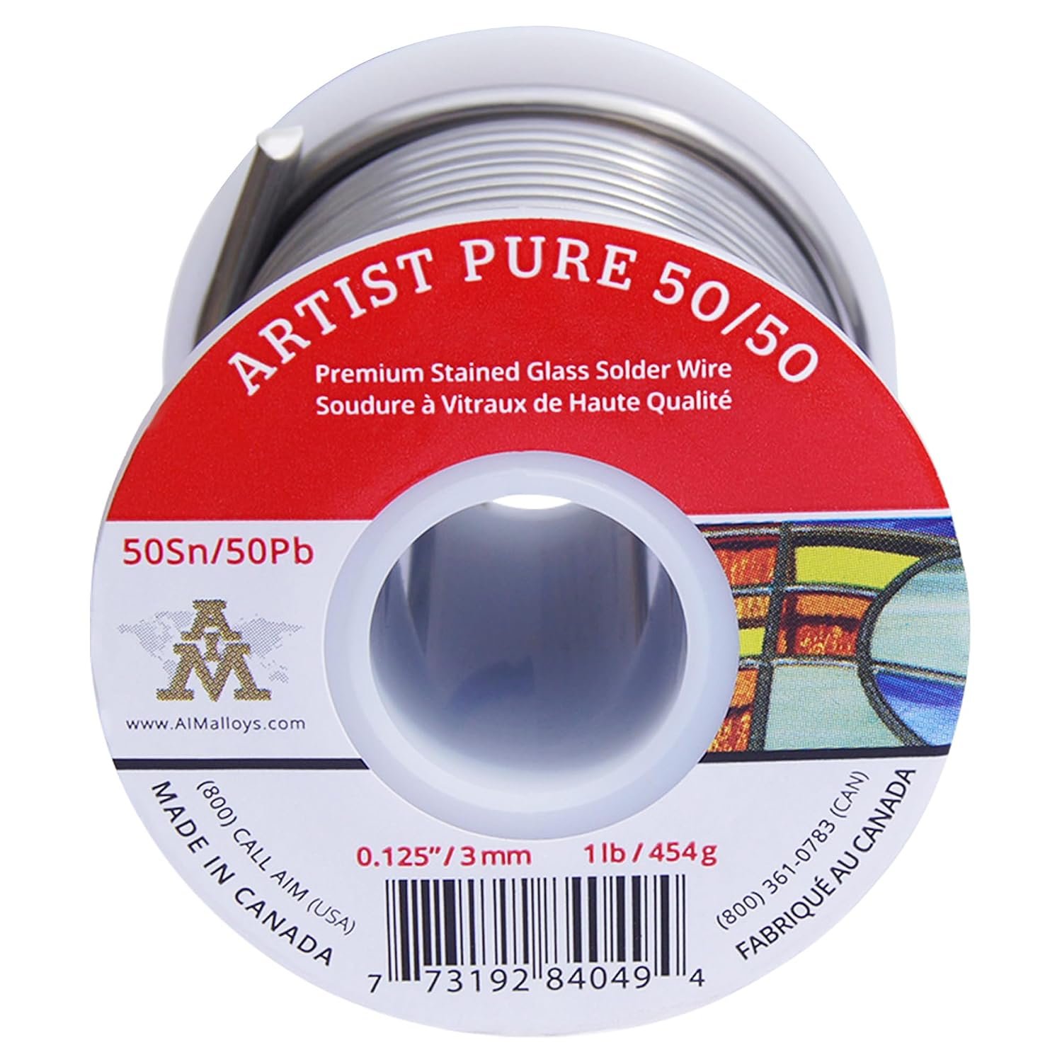 Artist Pure 50/50 Soudeuse de vitraux, 0.125inch, 1lb (3mm / 454g)