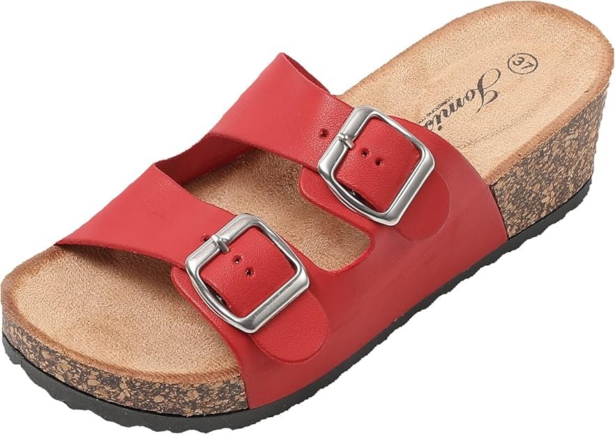 Sandales Femme Mules Femmes Compensé Chaussons d'été Tongs Femme Claquette à Talon Confortables pour Maison Piscine Plage
