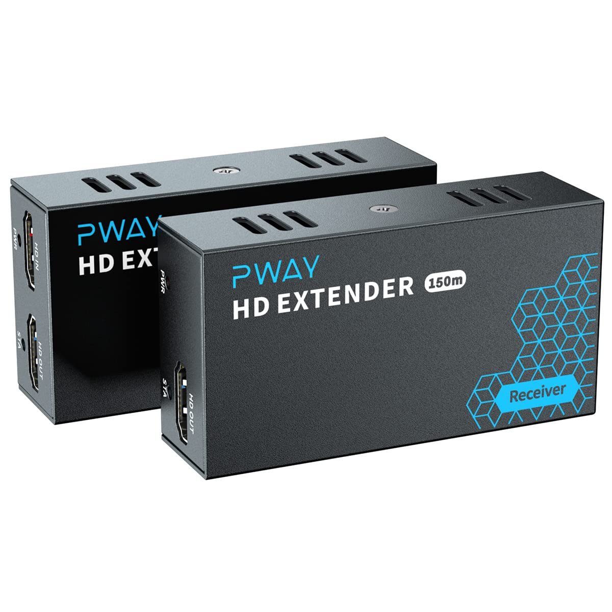 Extendeur HDMI 150 m / 500 ft sur Cat5e/Cat6 – Transmission Vidéo HD sans Latence, Kit HDMI sur IP Ethernet, 1 Source vers Plusieurs Écrans avec Switch Gigabit