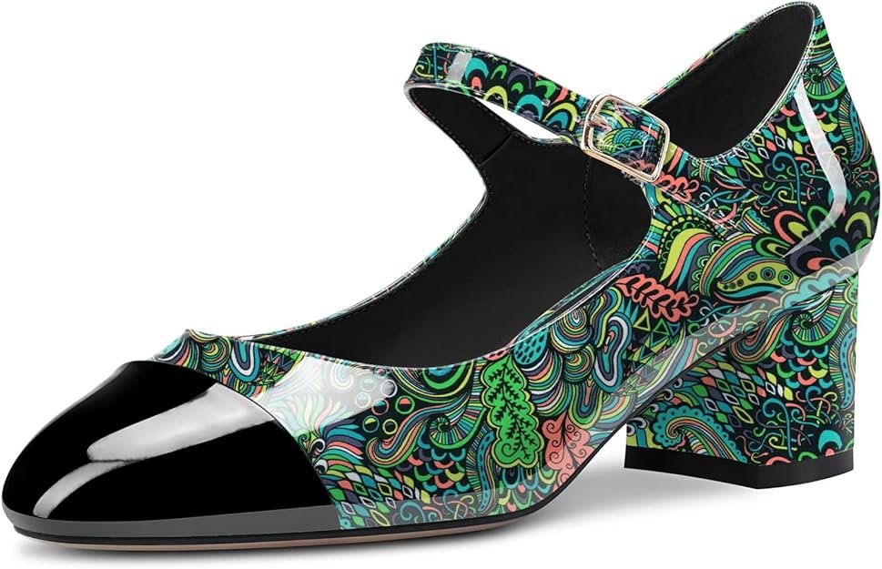 Talon Heel Rond Bout Mary Jane Escarpins Danse Dress 5 CM Heels