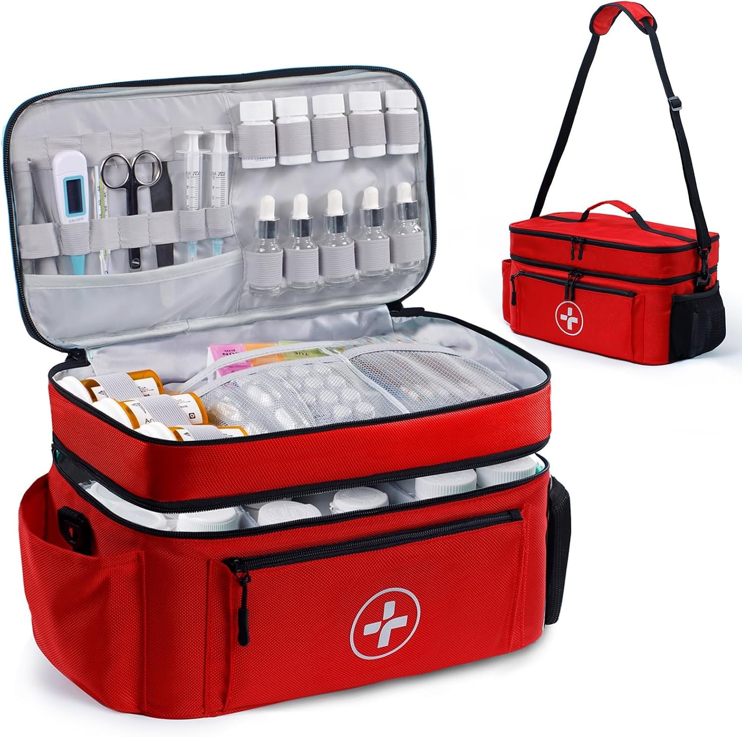 Medicine Bag, Large Medical Bag and First Aid Bag Empty for Travel