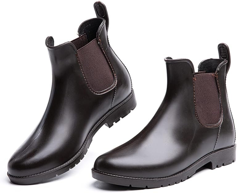 Bottes De Pluie Femme Caoutchouc Botte Plastique Impermeable Bottines Jardin Chelsea Boots Wellies Rain Boots Antidérapant Légères