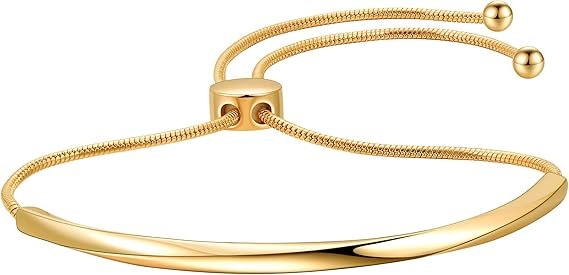 Bracelet Doré Ajustable à Fermeture Coulissant (Couleur: Bracelet-8)