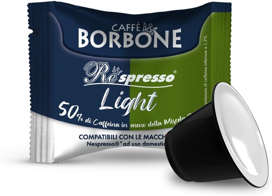 Respresso Mélange de Café Light - 50% de Caféine en moins que le Mélange de Café Bleu - 100 Capsules - Compatible avec les machines à café à usage domestique Nespresso